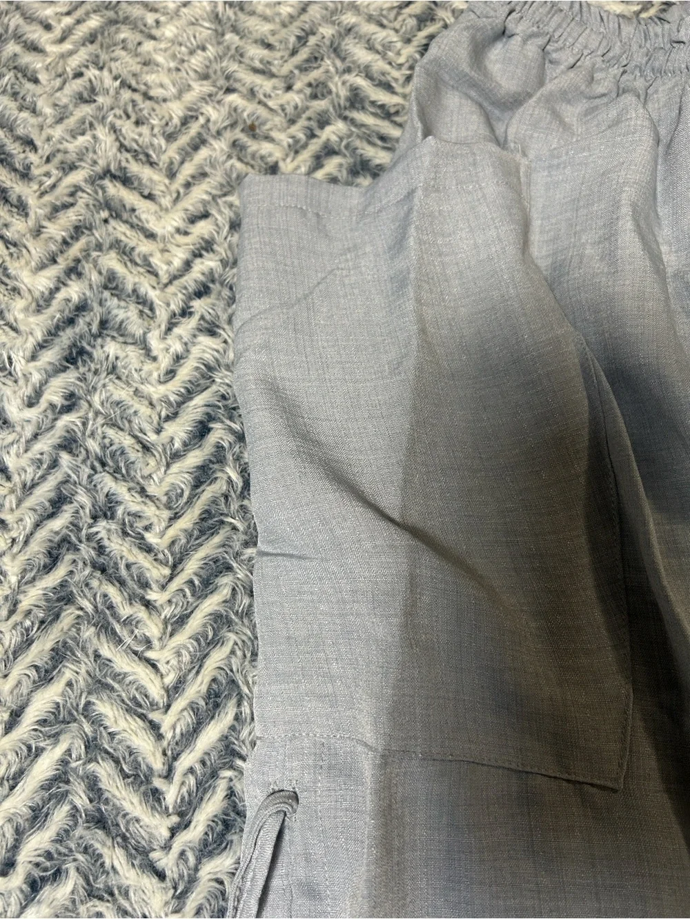Men's Wide-Leg Drawstring Pants in Khaki NWOT